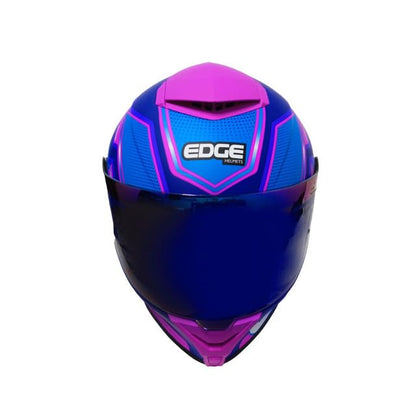 Casco Integral Dot/ECE Shanghai Quartz Rosa con Azul Brillante M