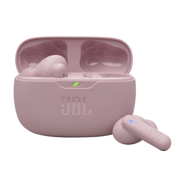 JBL Vibe Beam 2 Audífonos Inalámbricos Bluetooth, Drivers 8mm, Reproducción 40 Horas, Resistentes al Agua y al Polvo IP54 - Rosa