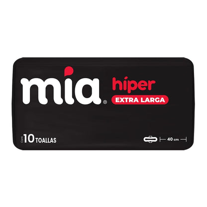 Mia Hiper Larga Toalla Femenina 120 Toallas 12/10, 120 unidad, 12