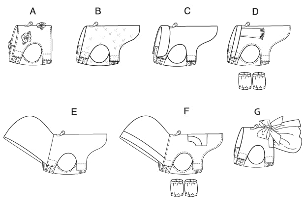McCall's Patterns M6218 Patrones de Ropa para Mascotas, Todos Los Tamaños