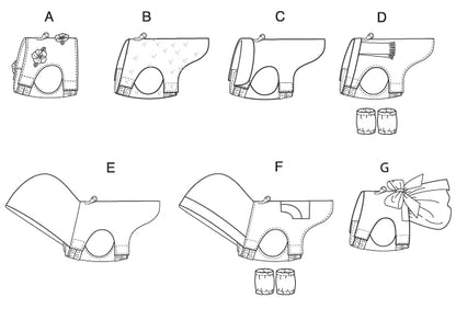 McCall's Patterns M6218 Patrones de Ropa para Mascotas, Todos Los Tamaños
