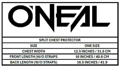 O'NEAL Holeshot Protector de Pecho, Negro, Talla M/G 1285-004