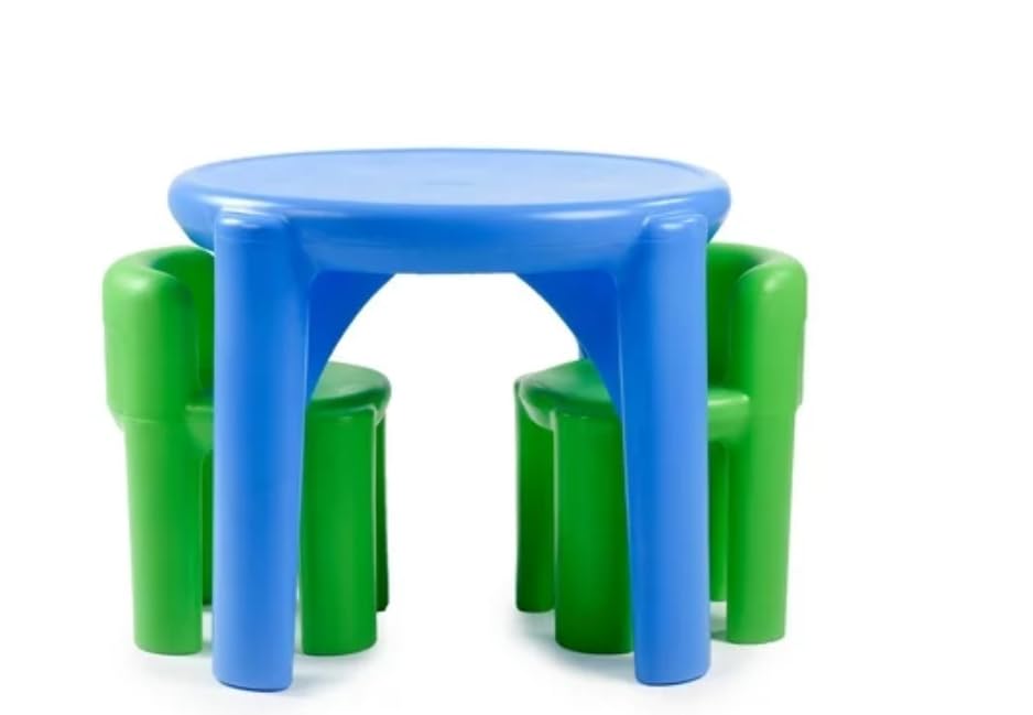 Little tikes Brillante 'n Bold sillas y Mesa, Color Verde y Azul