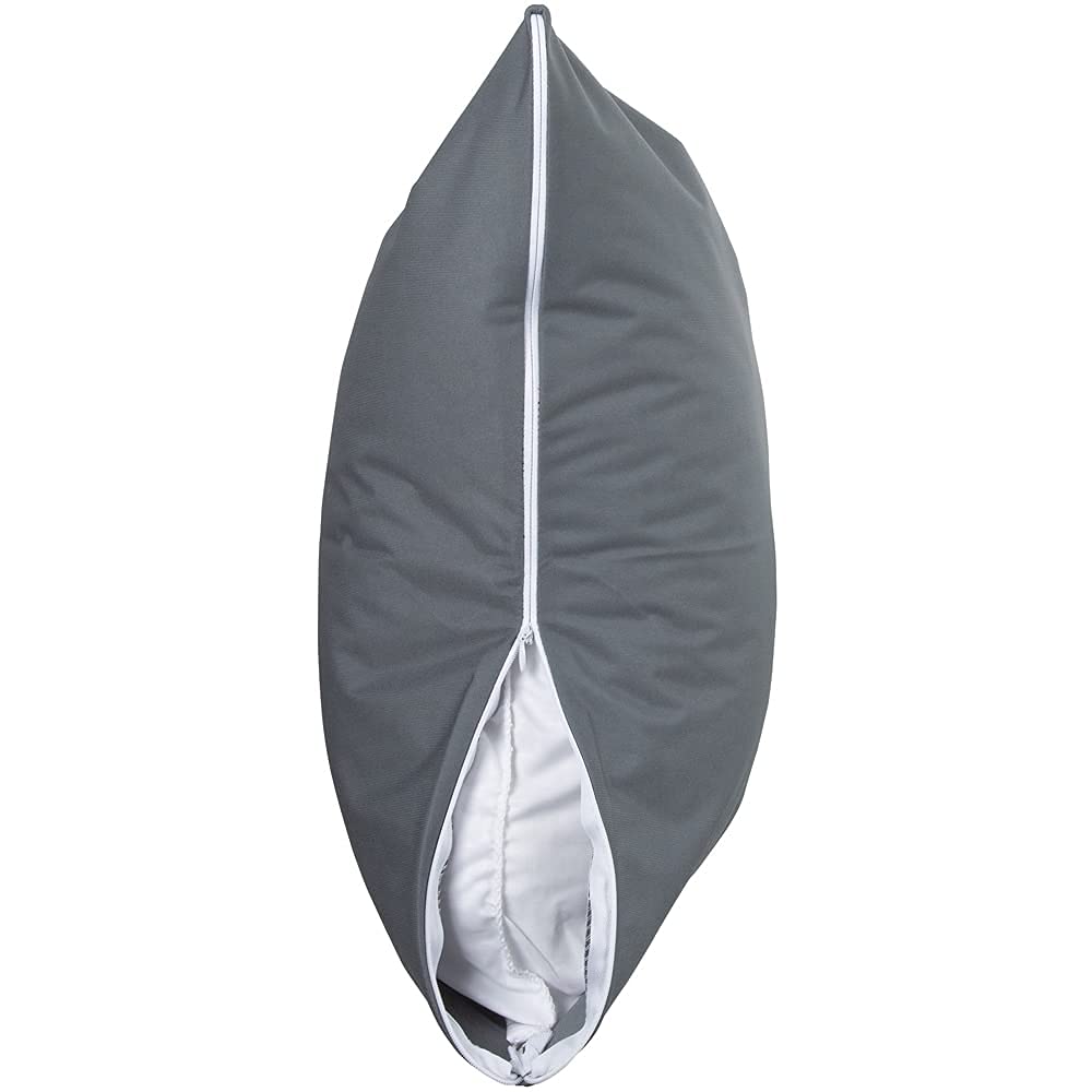 ForPro Professional Collection - Protectores de Almohada Impermeables de Alta Calidad, tamaño estándar con Cierre, Color Gris frío, 4 Unidades