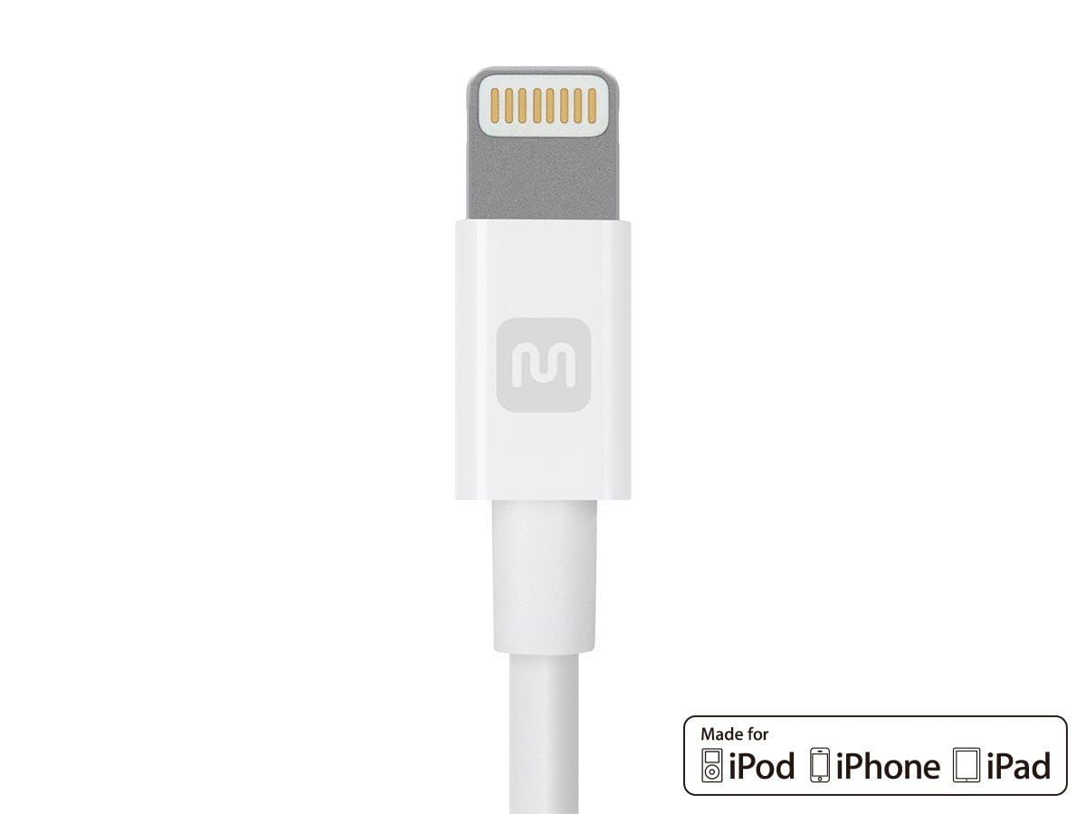 Monoprice 112844 Select Series Apple MFi Certified Lightning to USB Charge and Sync Cable, 3 feet, White