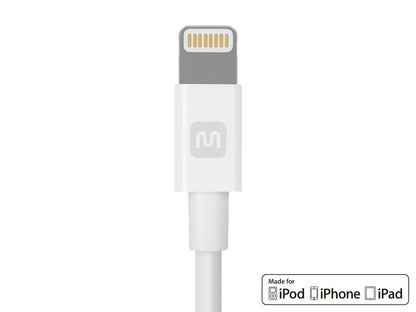 Monoprice 112844 Select Series Apple MFi Certified Lightning to USB Charge and Sync Cable, 3 feet, White