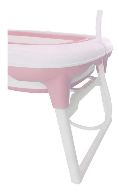 D´BEBÉ - Bañera Bubbles - Bañera Antideslizante Plegable - Bañera con 2 niveles de llenado - Para Bebés Recién Nacidos hasta los 6 Años de Edad - Color Rosa