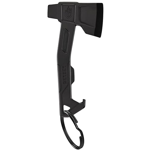 Gerber Llavero Hatchet 1074042 | Negro, 6.6 cm, 20 g, acero inoxidable