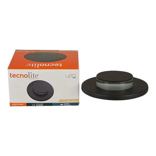 Tecnolite - Luz de Cortesía LED 360° Exterior Empotrable 6 W, Luz Cálida Brillante, 2 en 1, IP65, No atenuable, LED Integrado
