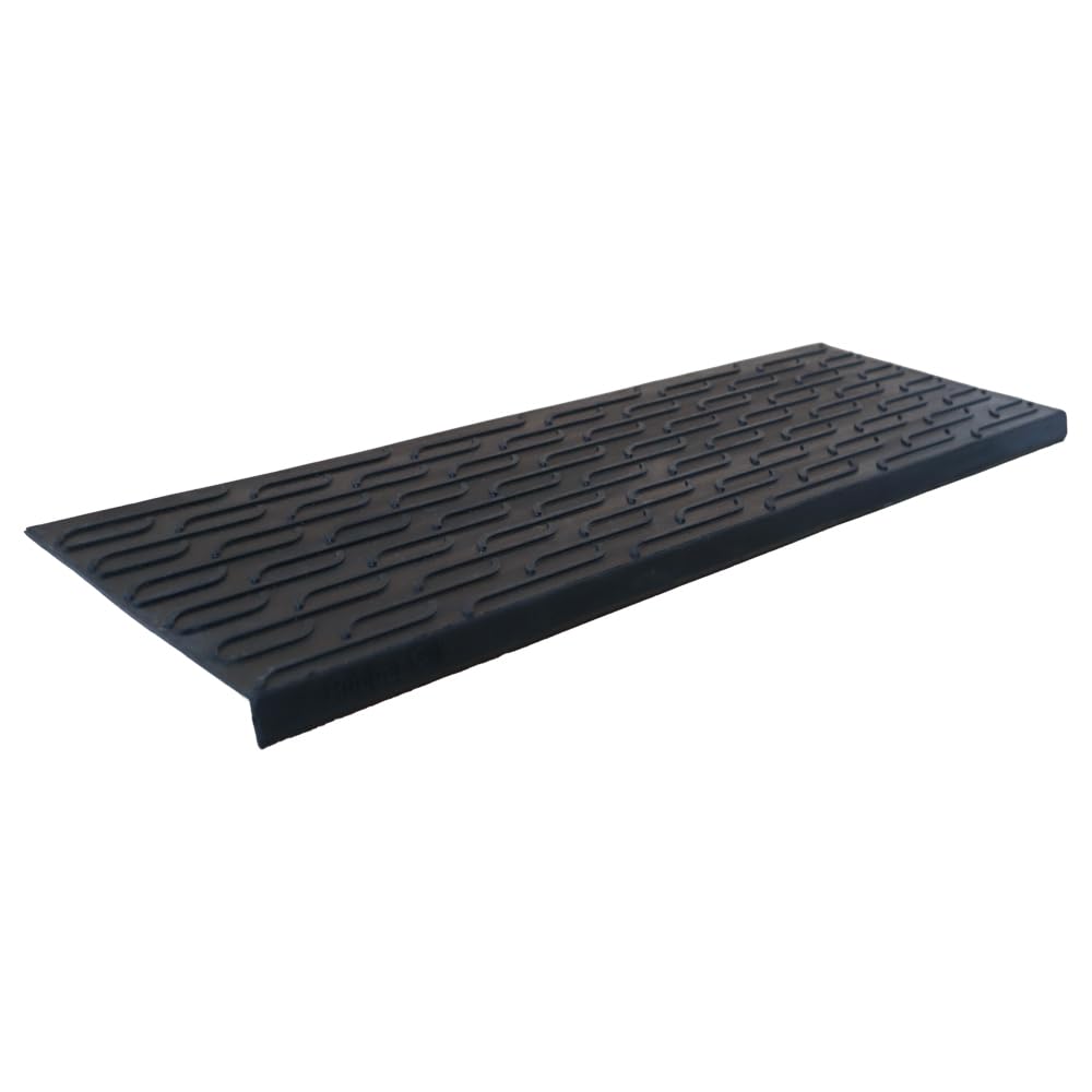 Rubber-Cal "Chelsea" Alfombrillas de goma para escaleras – 9.75 x 29.15 pulgadas, paquete de 6