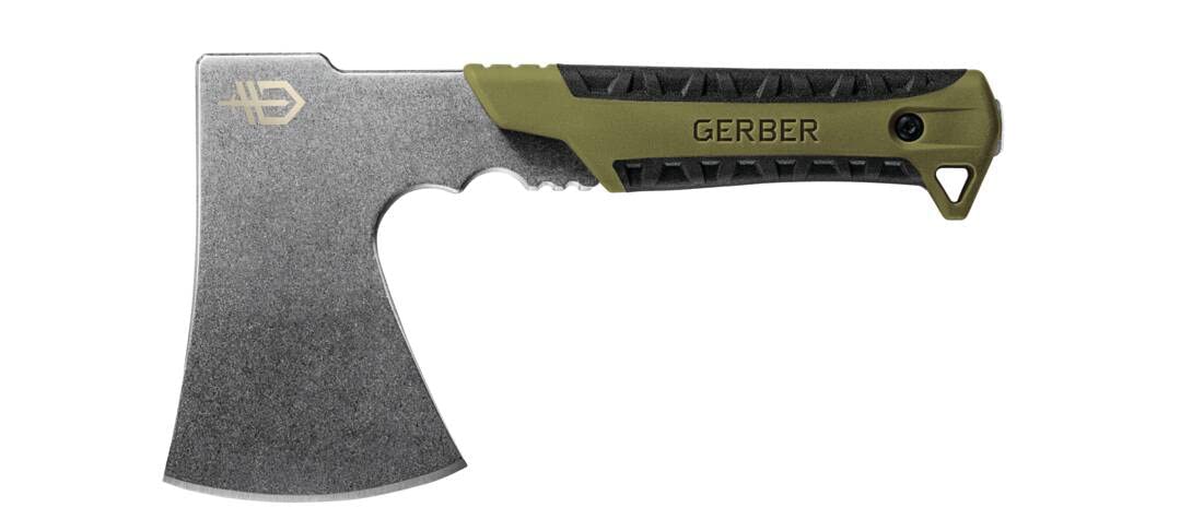 Gerber Pack - Hacha para Acampar | Longitud: 24 cm, peso: 590 g, 31-003482 - Verde salvia