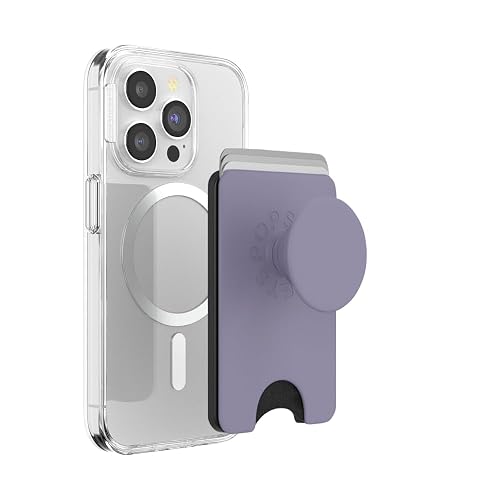 PopSockets - portafolios para teléfono con Agarre expandible, Soporte para Tarjetas de teléfono, Compatible con Carga inalámbrica, portafolios Compatible con MagSafe - Dusk