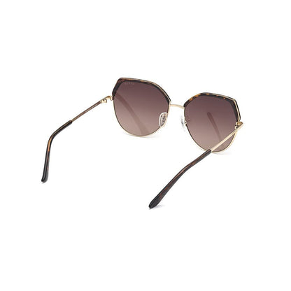 Guess Lentes de Sol GU7736 para Mujer, Color Habana Oscura con Armazón Metálico y Micas Humo Degradado con Protección UV Nivel 3
