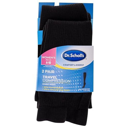 Dr. Scholl's - Calcetín de compresión suave para mujer, paquete de 2