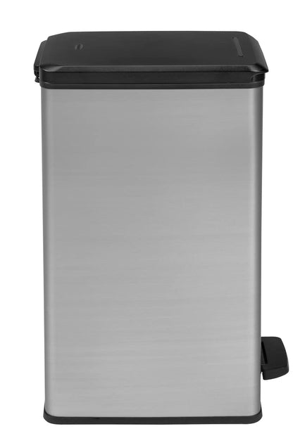 Cesto de Basura Keter 40 L de polipropileno, 42 x 25 x 61 cm, color plateado