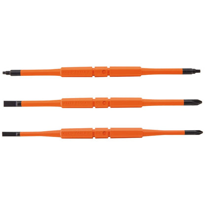 Klein Tools 13157 - Cuchillas de destornillador aisladas, cuchillas de repuesto intercambiables de un solo extremo para destornilladores aislados Klein, paquete de 3