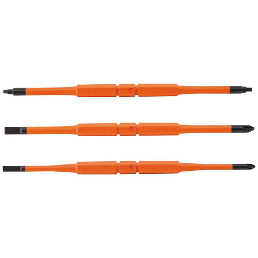 Klein Tools 13157 - Cuchillas de destornillador aisladas, cuchillas de repuesto intercambiables de un solo extremo para destornilladores aislados Klein, paquete de 3