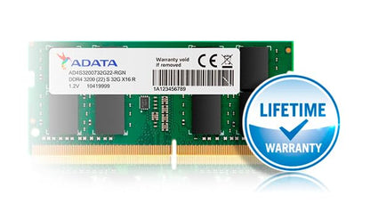 ADATA Memoria Ram Premier 8GB PC4 25600, DDR4, 3200MHz, 1.2V, AD4U32008G22-SGN