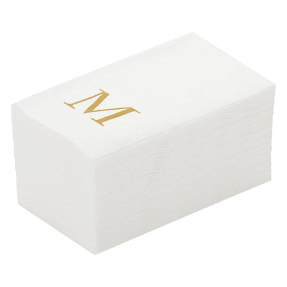 Restaurantware Toallas de Papel Luxenap Letra Dorada H, Paquete de 50 - Oro - 50 Unidades - M