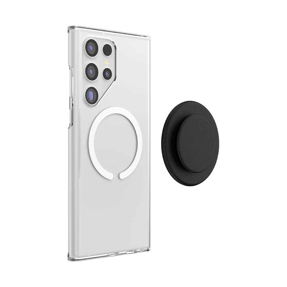 PopSockets - Anillo Adaptador para MagSafe®, Adaptador magnético para Android, Anillo magnético para teléfono, Color Blanco