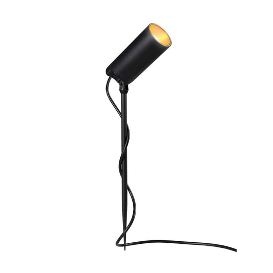 Tecnolite Lámpara Exterior Acento LED 12W 100-240V 3000K 760 lm, Negro/Oro, 12HLED751MV30N