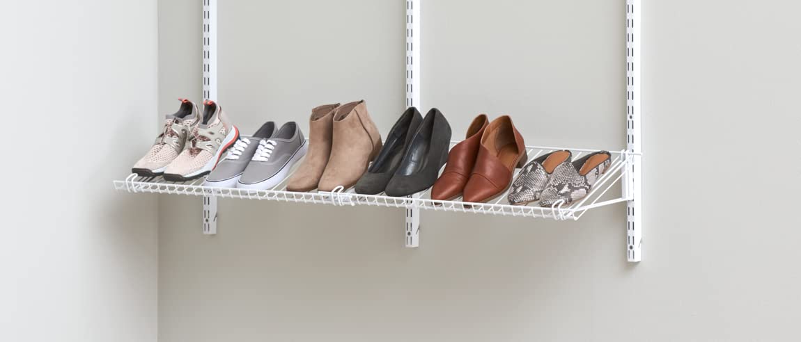 Rubbermaid - Estantería Personalizable para Zapatos de Pared, Color Blanco, para hogar, clóset, lavandería, organización de Lino