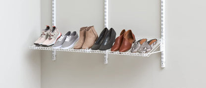 Rubbermaid - Estantería Personalizable para Zapatos de Pared, Color Blanco, para hogar, clóset, lavandería, organización de Lino