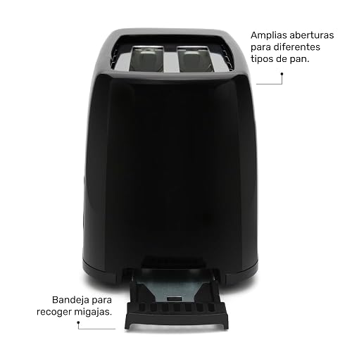 Tostador de Pan Taurus Capacidad de 2 Rebanadas Color Negro Modelo LUCER
