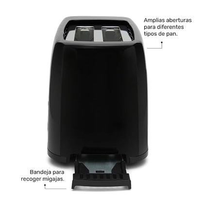 Tostador de Pan Taurus Capacidad de 2 Rebanadas Color Negro Modelo LUCER