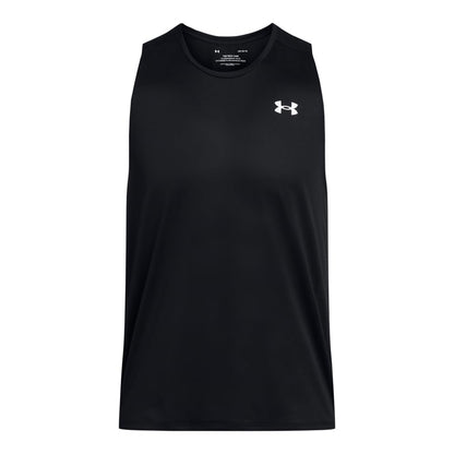 Under Armour Playera sin Mangas Tech Playera para Hombre - (001) Negro - Blanco - CH
