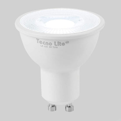 Kit de 3 focos LED Inteligentes,Tecnolite KIT GLOW SMART, CCT Atenuble, Base E27, WiFi, Compatibles con Tecnolite Connect App Compatible con Alexa + FOCO LED GU10, Blanco GU10-LED/3W/65H