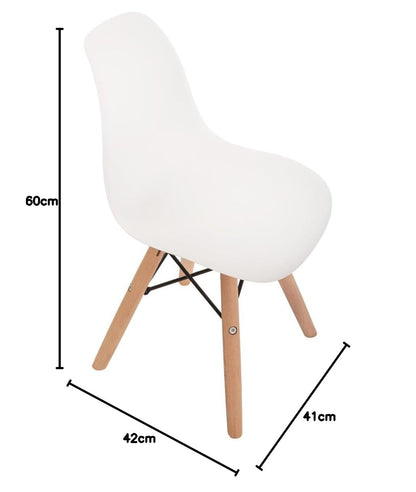DUDUK 2 sillas Eames: Juego de 2 sillas Infantiles Modernas para niños pequeños (Blancas, Grises y Rosa)