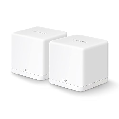MERCUSYS Halo Mesh, Sistema WiFi Mesh para tu hogar, Doble Banda AC1200, 10/100Mbps Puertos, Cobertura de hasta 2,800 Pies Cuadrados y Más de 100 Dispositivos. Halo H30(2-Pack)