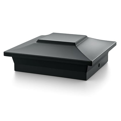 Classy Caps 6x6 Aluminium Posts Cap - Compatible 5"x5", 5.5"x5.5" & 6"x6" Cubierta y valla, Aluminio fundido - Heavy Duty Negro