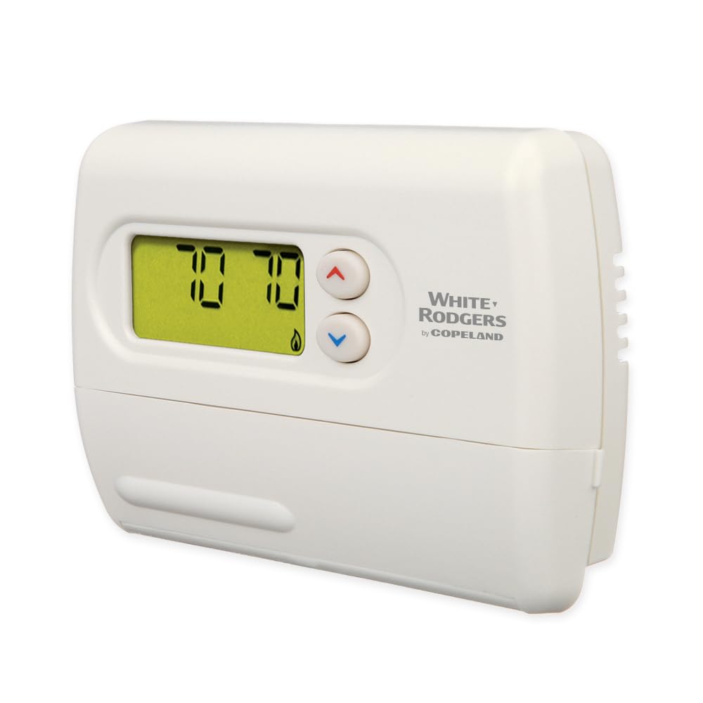 Emerson 1F86-344 - Termostato no programable para sistemas de una sola etapa, color blanco