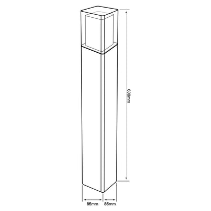 Tecnolite Lampara Jardín Exterior, 13 W, Luz Cálida Suave, Luces Solares, Color Negro, IP 65