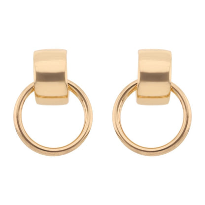 Anne Klein Aretes Dorado Circular para Mujer | Pequeño, forma circular, cortos, cierre poste, aleación de metales, baño dorado