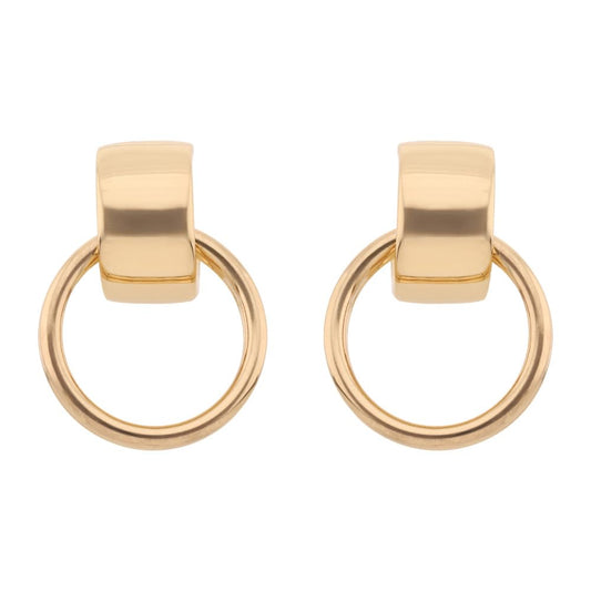 Anne Klein Aretes Dorado Circular para Mujer | Pequeño, forma circular, cortos, cierre poste, aleación de metales, baño dorado