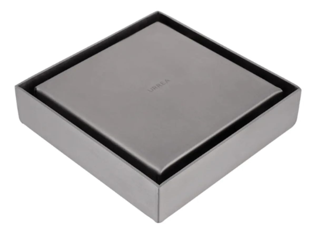 URREA Coladera de Acero Inoxidable, Cuadrada con Rejilla, Modelo INOX, CCRINOX
