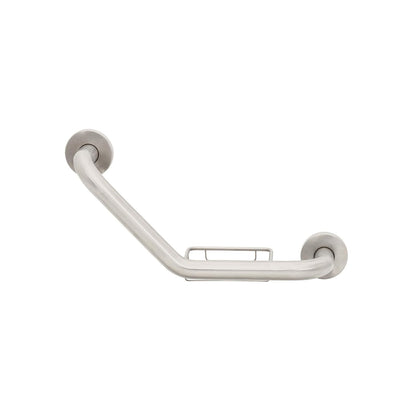 Foset Barra Angular de Seguridad para Baño Acero Inoxidable - 42 cm - Con Barbilla