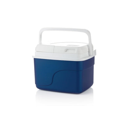 Estra Hielera Rígida 4.5L Individual | Escuela, Oficina y Gimnasio | 21x27x21 cm (4.75 QT), libre de BPA, cabe en mochila, casillero o auto, manija ergonómica - Azul