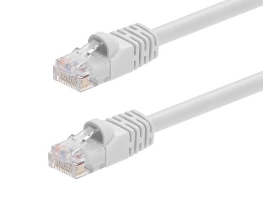 Monoprice Cat5E 100139 - Cable de Conexión de Red Ethernet Trenzado, Blanco, 14ft