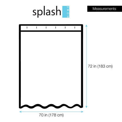 Splash Home SIA - Cortina de Ducha de poliéster con diseño Floral, para Cortinas de baño y Tina, Tela Ligera Lavable y Resistente al Agua, 70 Pulgadas de Ancho x 72 Pulgadas de Alto