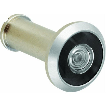 Stanley National Hardware - Visor de puerta con lente de 200 grados, 5/16" x 2-1/4", Níquel Satinado