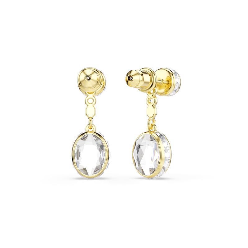arete Swarovski Chroma con diseño de gota, multicolores, bañados en oro