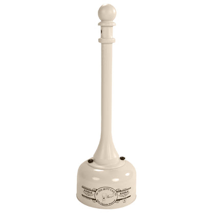 Eagle 1202BEI - Receptáculo de tope de cigarrillos de acero galvanizado, capacidad de 2 galones, 35 pulgadas de altura, 11 pulgadas de diámetro, beige