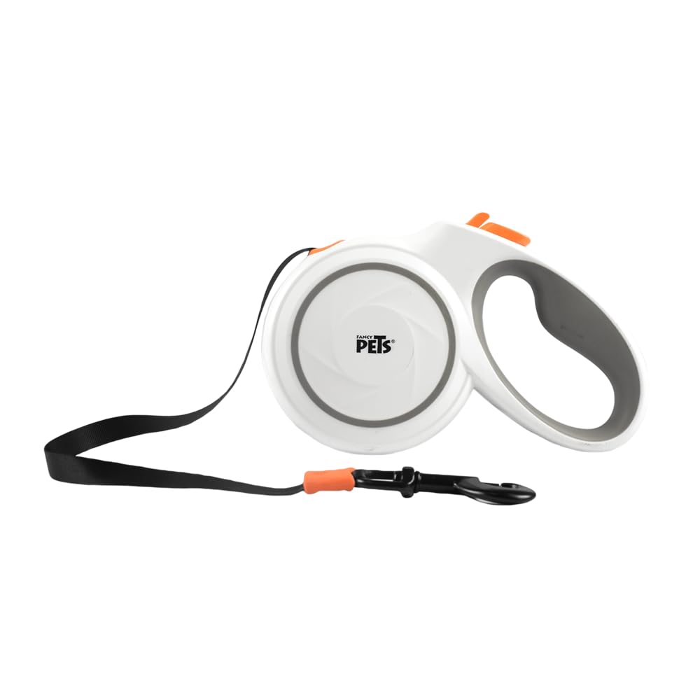 Fancy Pets Correa Retráctil Spiro para Perro, 5 m - Blanca - GRANDE