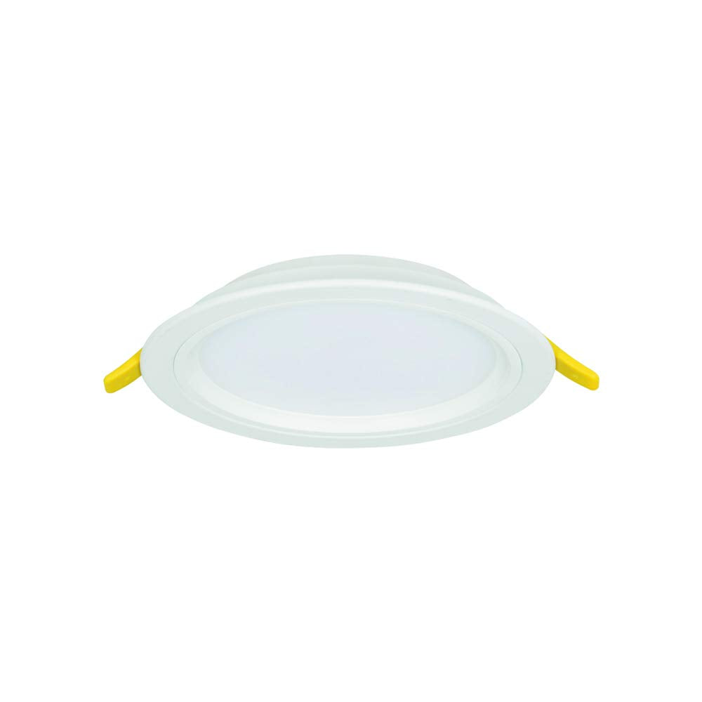 Construlita Lámpara LED de Techo Empotrado, 12 W, Luz Cálida 3 000 k, Color Aluminio, 127 - 220 Volts, Downlight LED