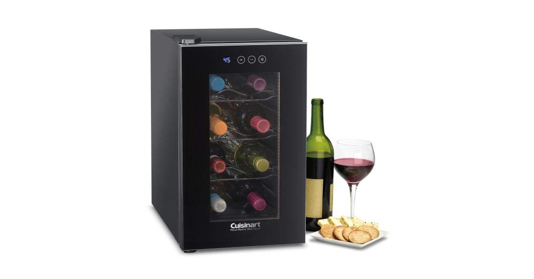 Cuisinart Enfriador de Vino 8 Botellas CWC-800CEN Acero Inoxidable | Enfria hasta 8 botellas, temperatura ajustable 4°-20°C, sistema silencioso y pantalla LED táctil. Botellas de 750 ml y 900 ml
