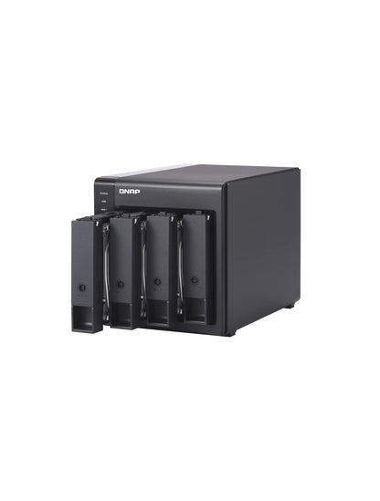 QNAP TR-004 Caja de Hardware Raid/Das USB 3.0 Tipo C (5Gbps) de 4 bahías, Compatible con HDD SATA de 3,5 "y SSD SATA de 2,5". Unidad de expansión para computadoras Windows, Mac, Linux o QNAP NAS